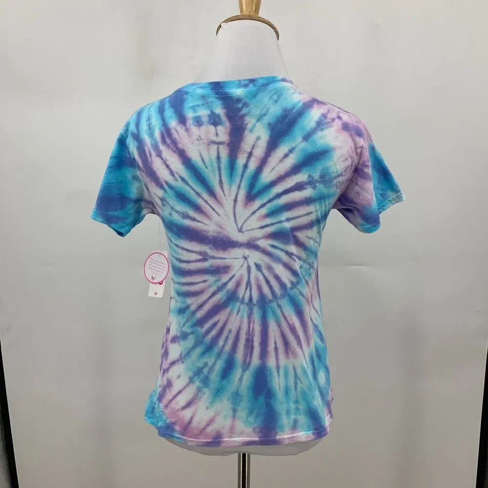Friends TV Show Tie Dye T Shirt Girls Youth M Medium Retro Hippie Cotton Blend
